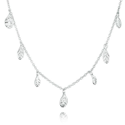 Sterling Silver Hydrangea Petals 16-inch Necklace