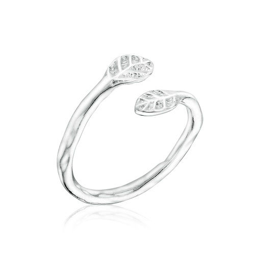 Adjustable Sterling Silver Hydrangea Petals Ring